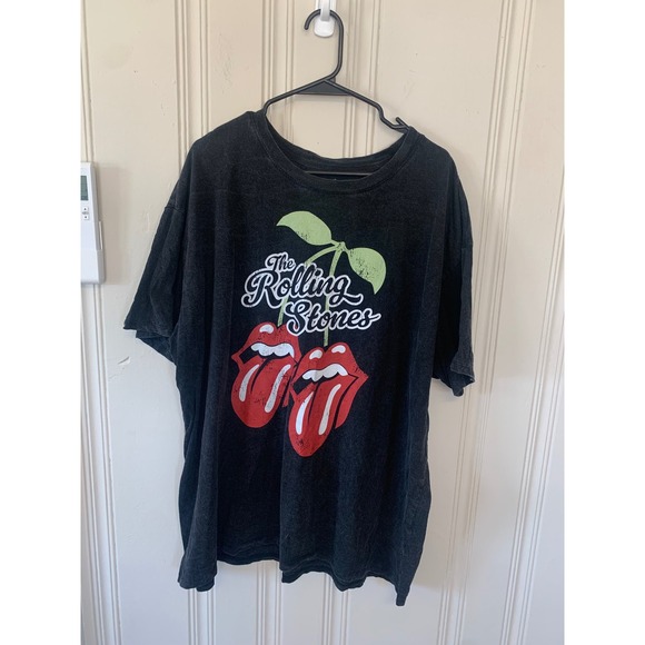 The Rolling Stones Cherry Tongue Graphic T Shirt Black XXL - Picture 1 of 3